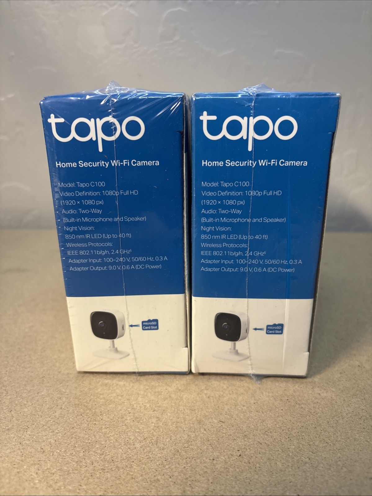 2x New TP-LINK Tapo 2k Indoor Security Wi-Fi Camera Tapo Night Vision Sealed