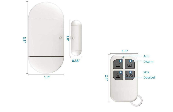 HENDUN Door Alarm for Home with Remote Controls, 130dB Wireless Windows Security