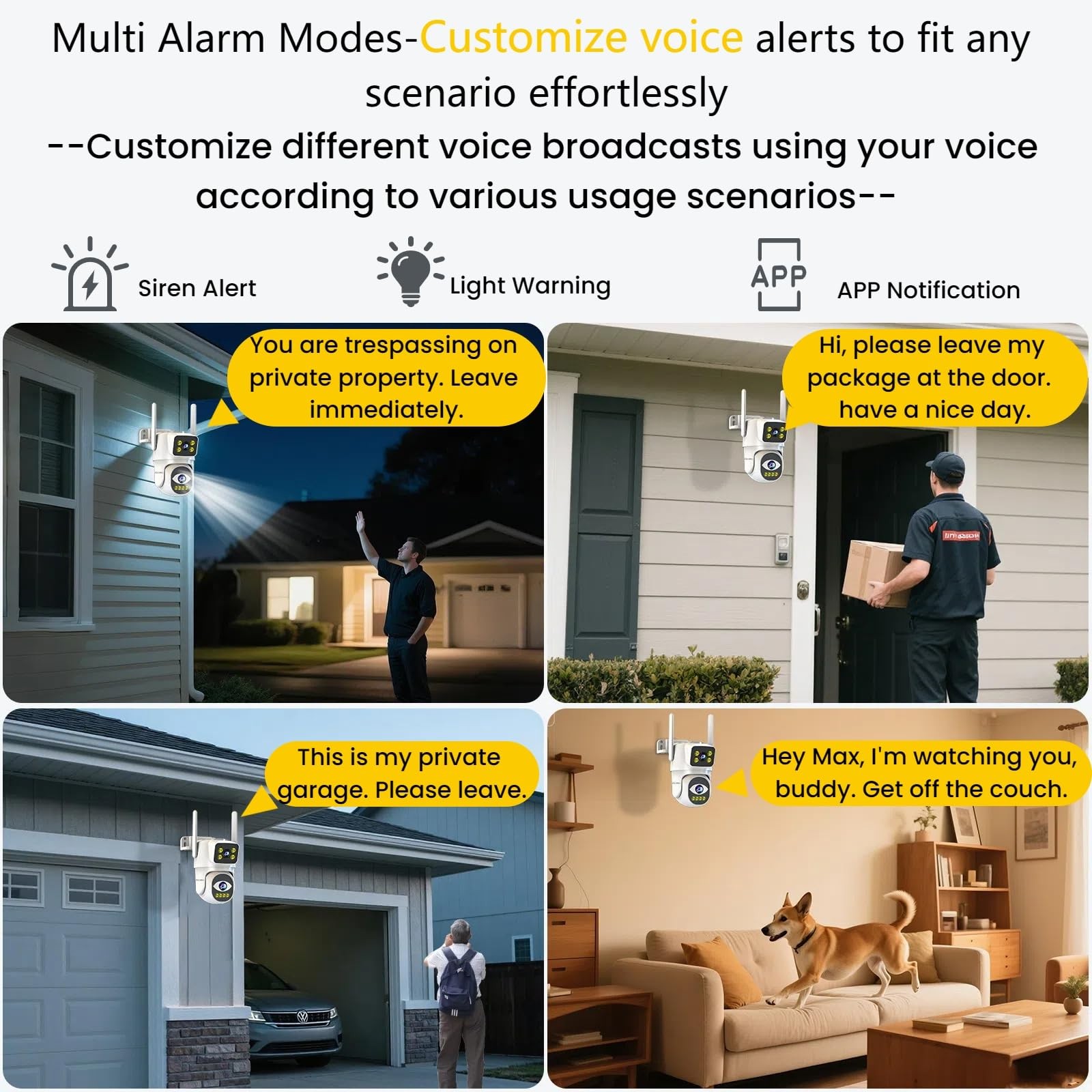 EKOLVOSK Dual-Lens 4G Cameras for Home Security, Pan/Tilt camera 1pack