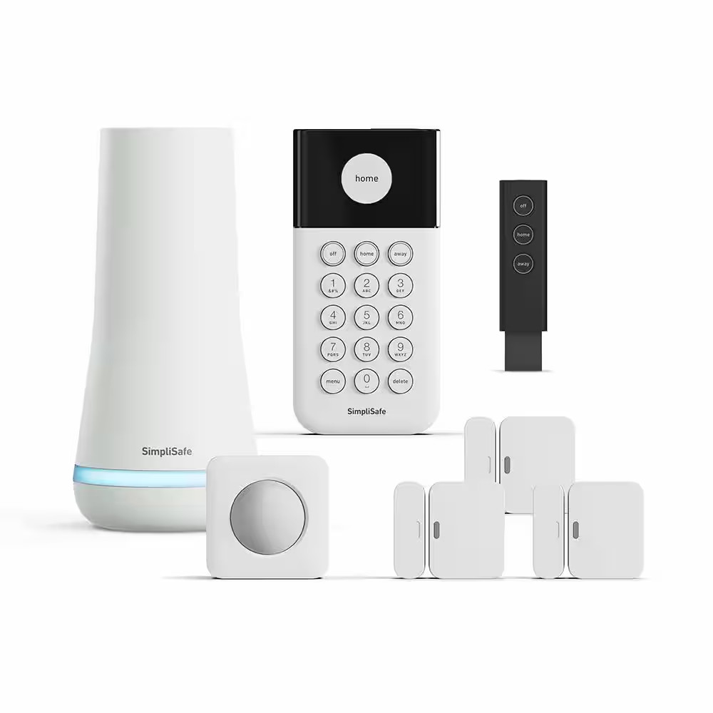 Smart Home Security System (7 Pc.) with Base Station, Siren, Keypad, Motion Sens
