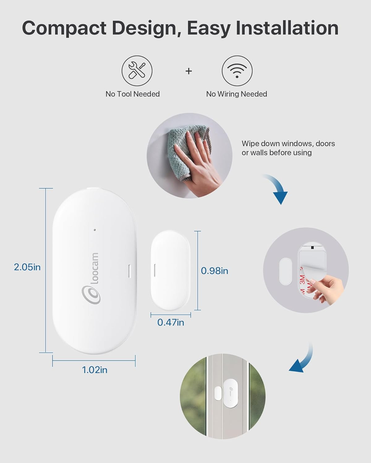 Wireless Home Security System 10 Pieces House Alarm for Apartment, 1 Zigbee Hub,