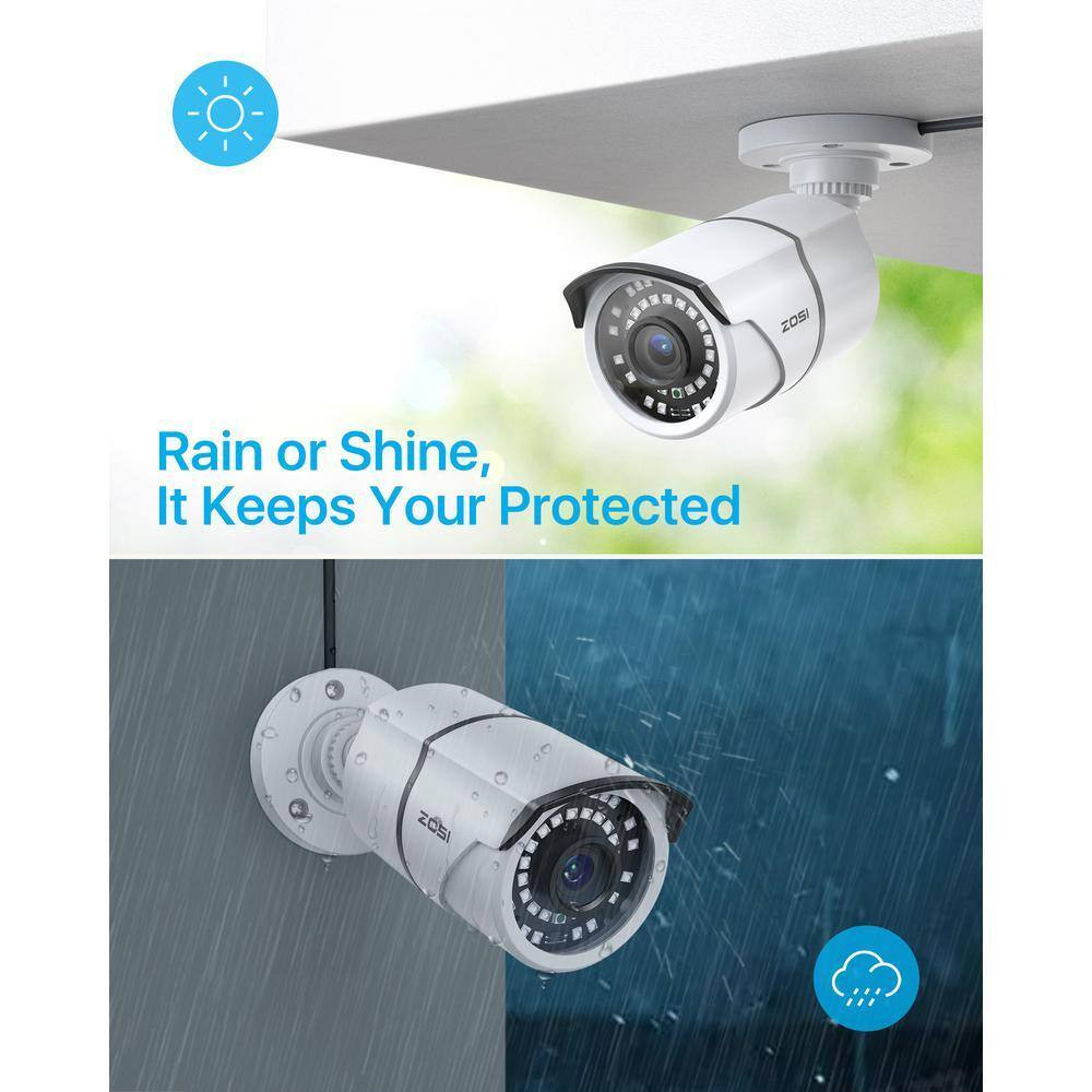 8-Channel 5Mp-Lite 1TB DVR Security Camera System with 4 1080P Wired Cameras, 12