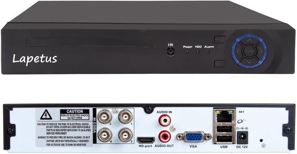 4CH 1080P AHD Hybrid DVR – 5-in-1 Surveillance System with Motion Detection