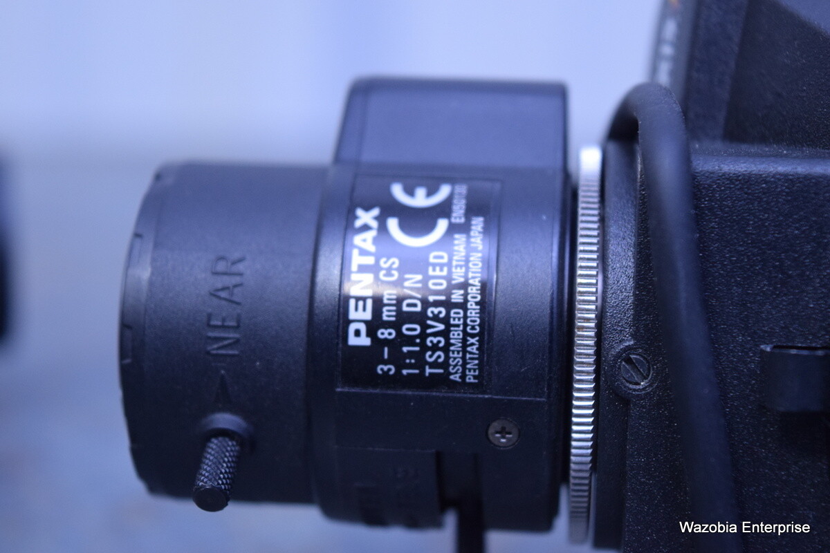 2 AXIS 221 NETWORK CAMERA 0221-001-02 WITH PENTAX 3-8 MM CS 1:1.0 D/N TS3VS10ED