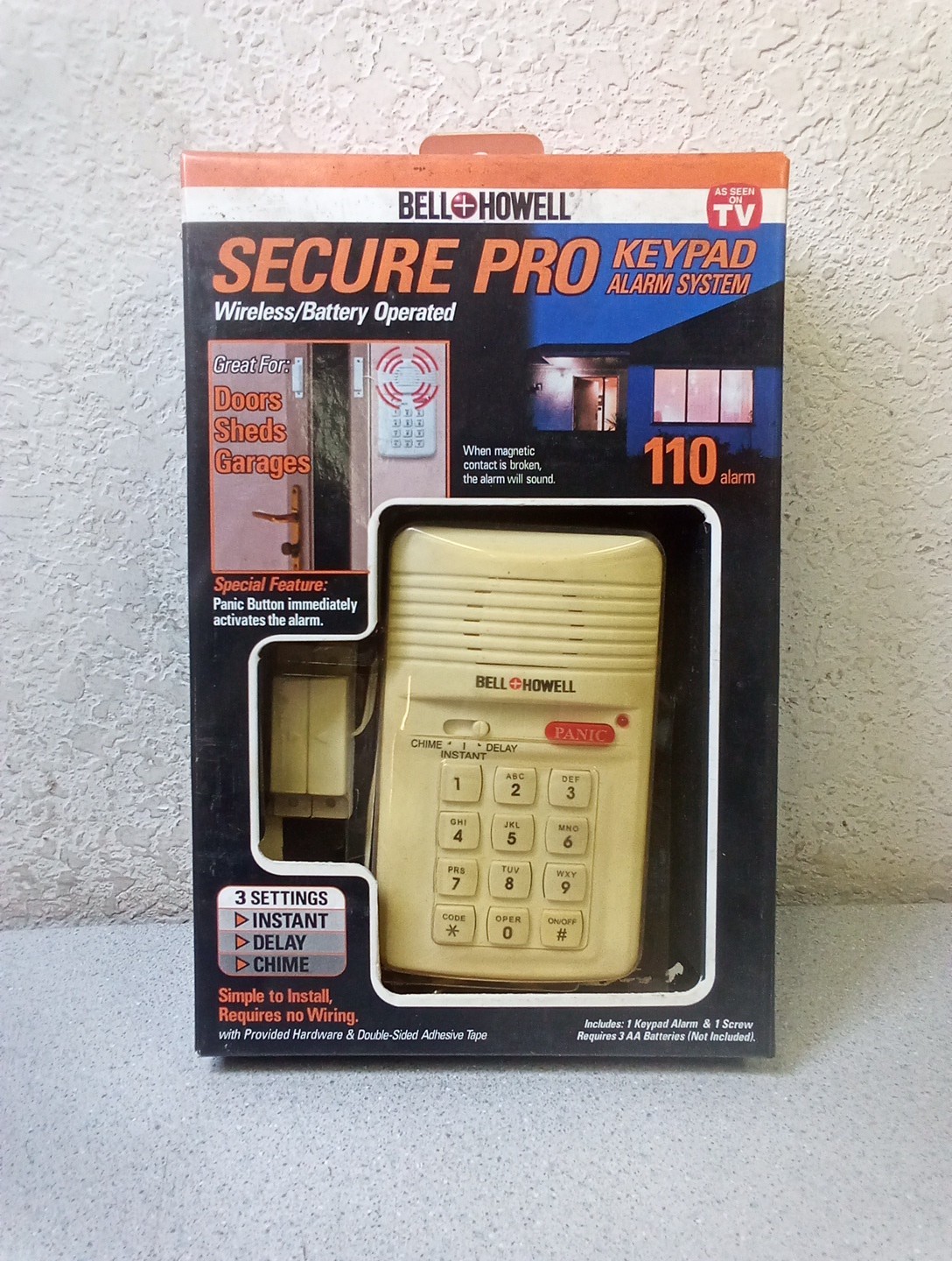 Bell + Howell Secure Pro Keypad Alarm System, 110 Alarm, Wireless