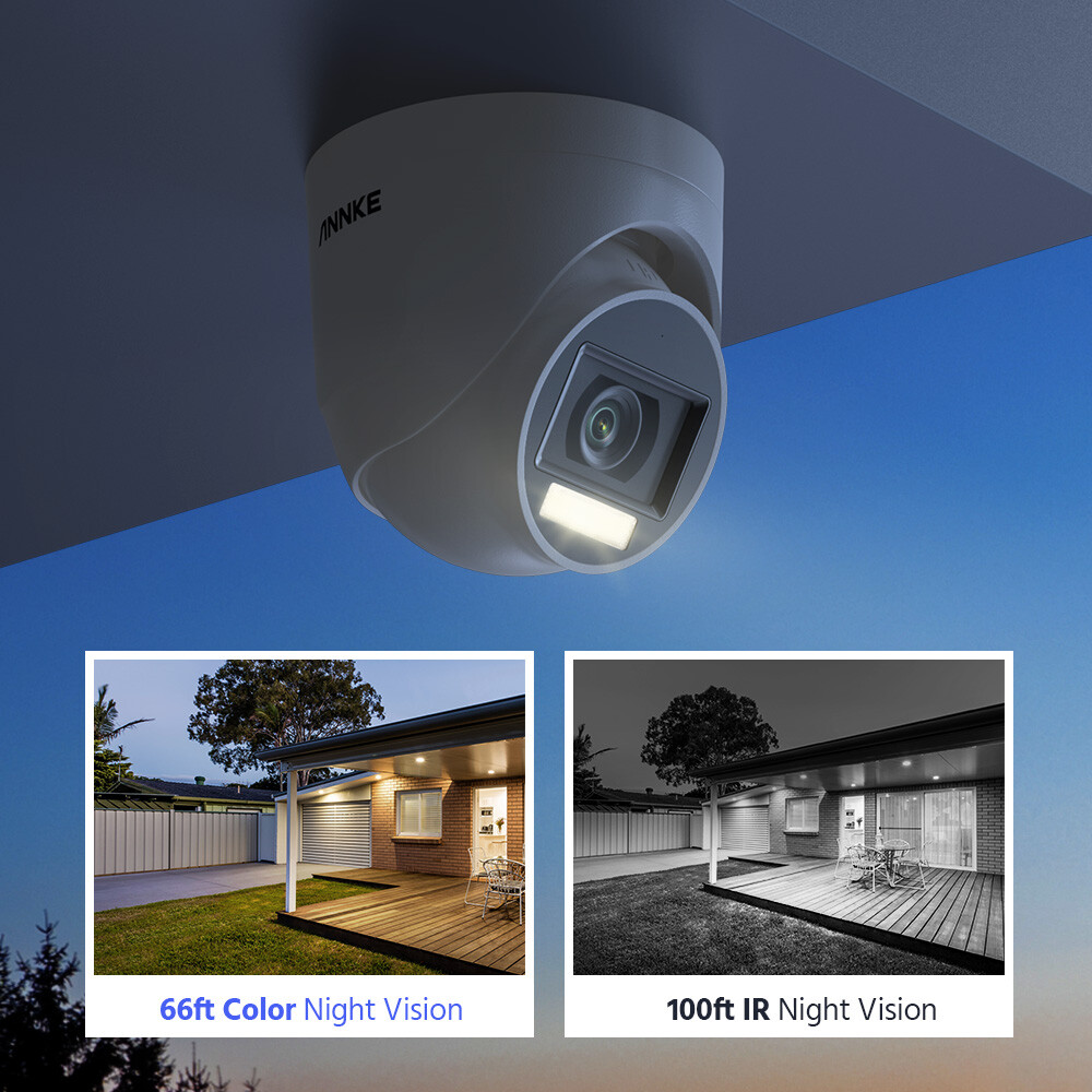 ANNKE 8CH 3K 1TB SSD DVR 5MP Full Color Security Camera System 24/7 Audio Record