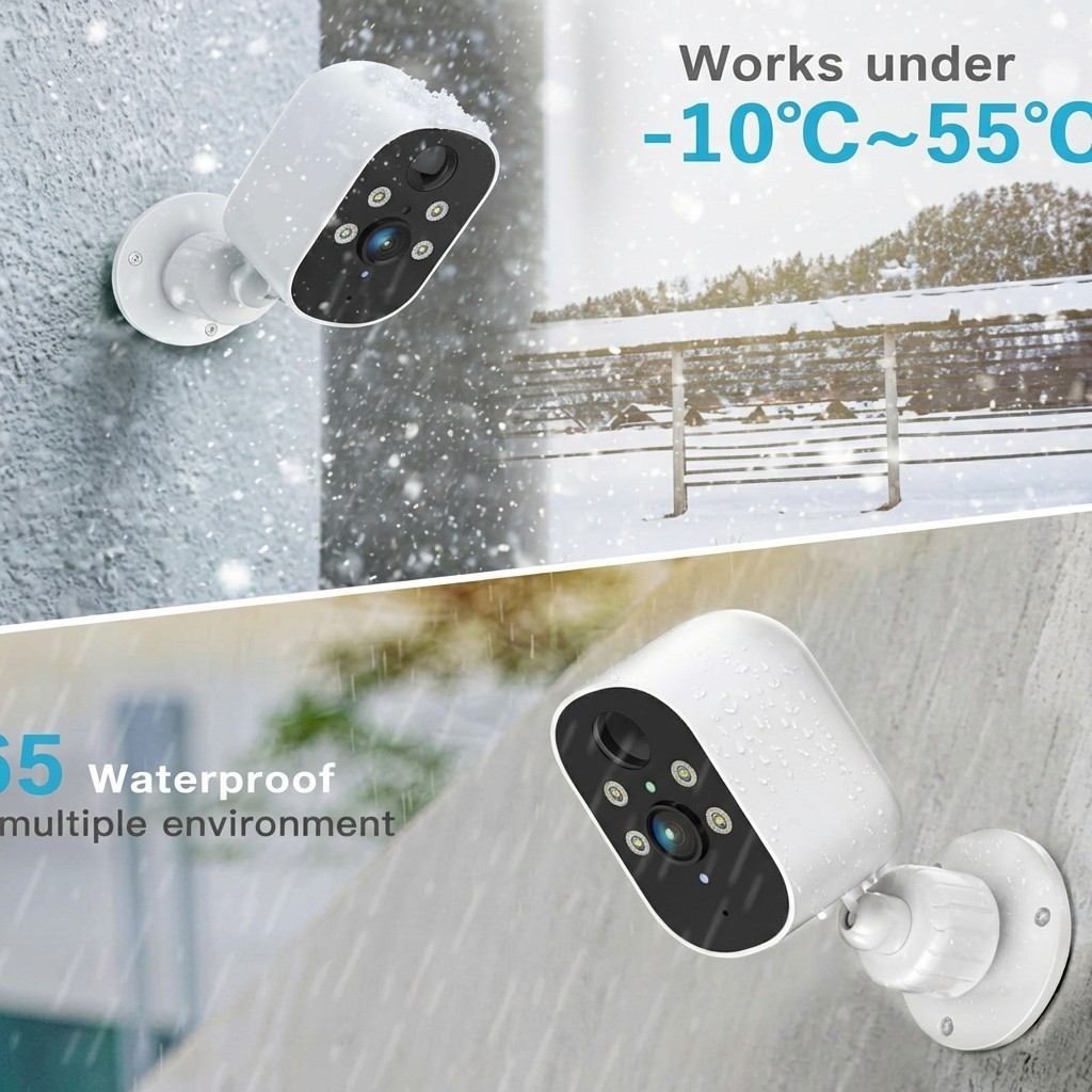 XVIM WiFi Solar Wireless Home Camera Security System Outdoor Camera 2K Monitor