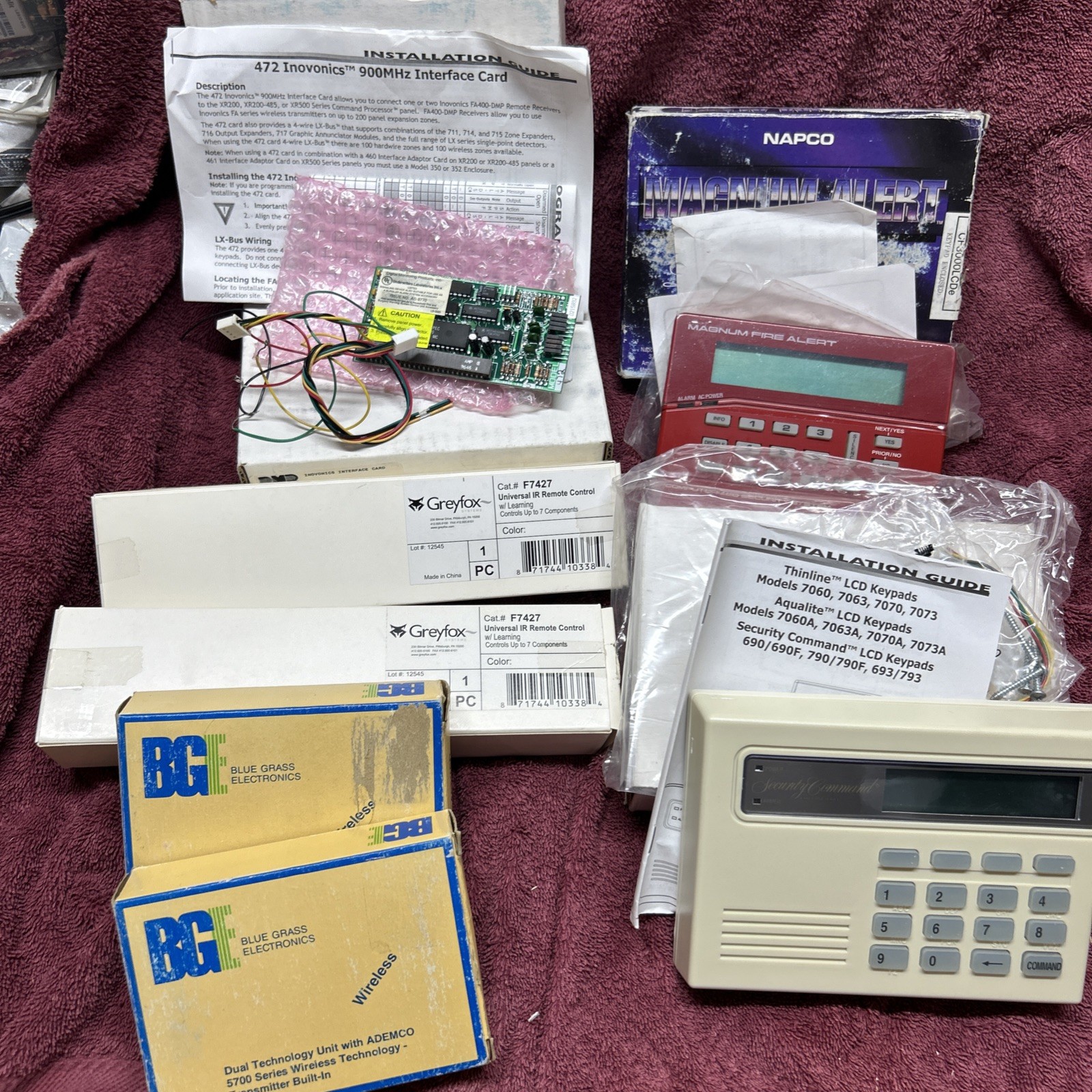 Lot Of Security Alarm Equipment. Napco, Greyfox,DMP, BGE, Magnum Alert