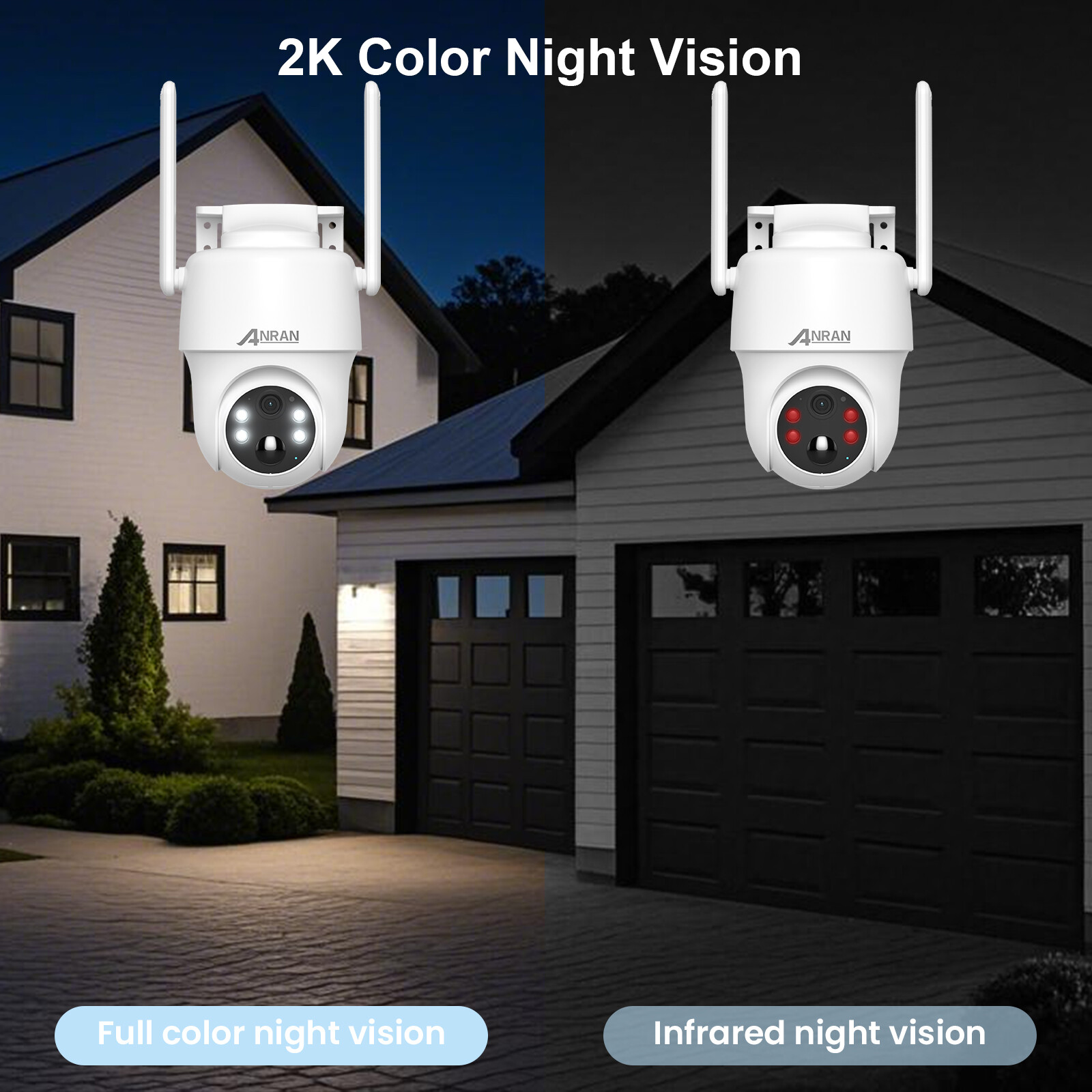 ANRAN Outdoor Wireless 4G LTE Cellular Security Camera Solar Powered Smart Home