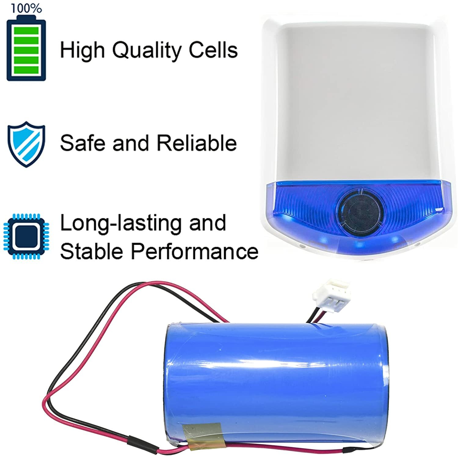 D-size 3.6V Lithium Thionyl Chloride Battery for DSC WT Series Outdoor Siren