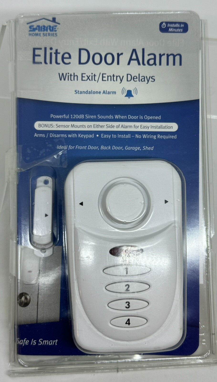SABRE ELITE DOOR ALARM Front Back Doors Garage Shed Security Safety LOUD! HS-EDA