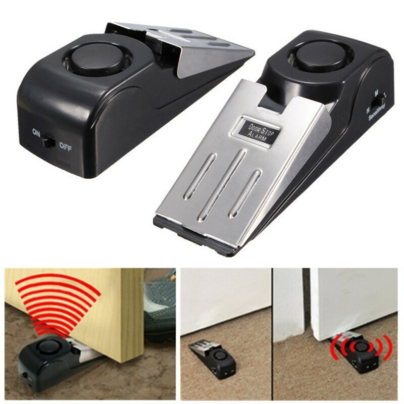 1-5 Pack Door Stop Security Alarm Wedge Stopper Portable Home Travel Anti‑Theft