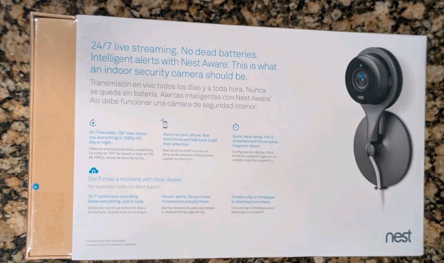 NEW Google Nest Cam Indoor (3-Pack) Wired Home Security Cameras -Model #NC1104US