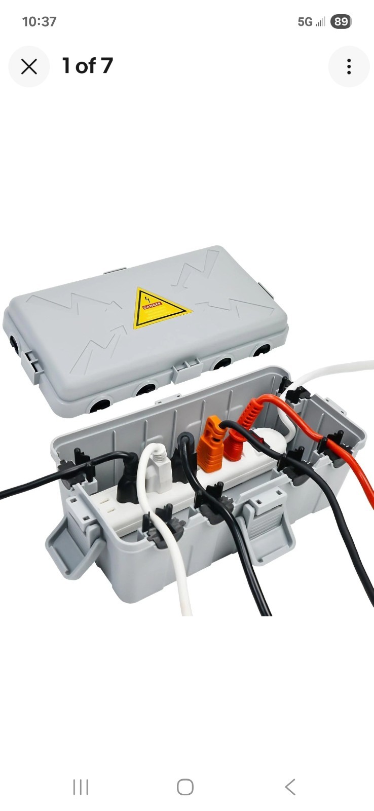 Hrensaw Medium Outdoor Electrical Box(10.6×5.5×4.5inch),Weatherproof Grey