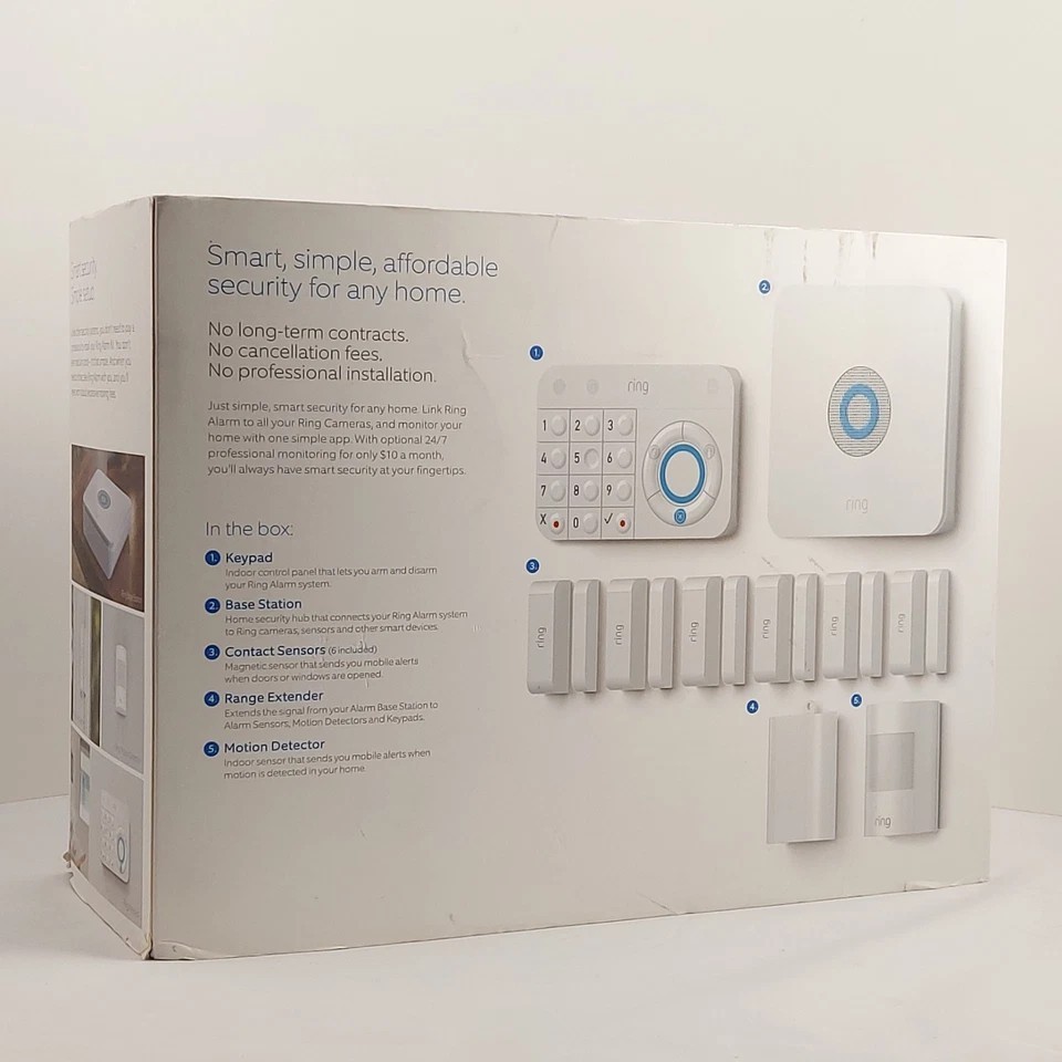 Ring Alarm Wireless Security Kit Home System – 10 Piece, New Open Box