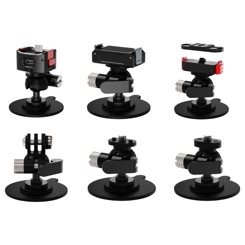 Instants Setups Universal Action Camera Mount Secure Suction Base