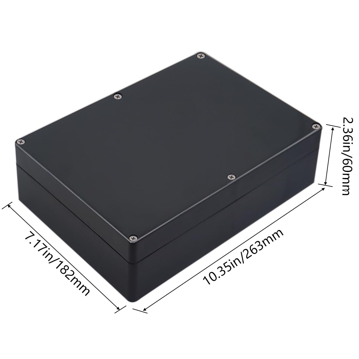Otdorpatio Junction Box IP65 Waterproof ABS Plastic 10.35“x7.17”x2.36“, Black