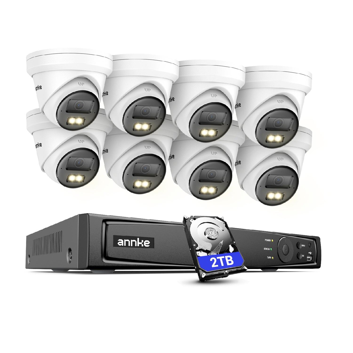 ANNKE Neutracis 8CH NVR 4K Color POE Security Camera System AI Face Recognition