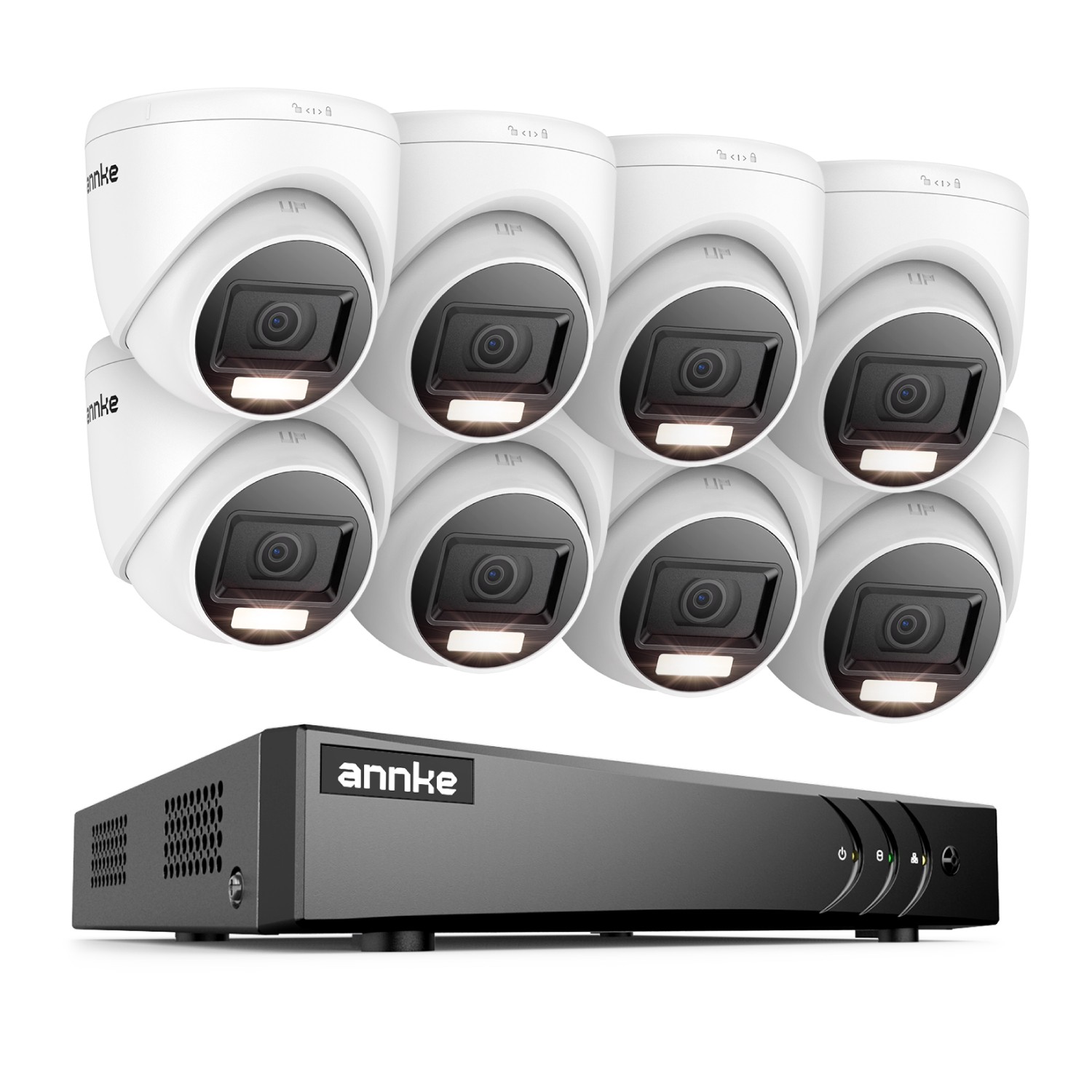 ANNKE 3K Lite 8CH DVR 1080P Security Camera System Outdoor AI Color Night Vision