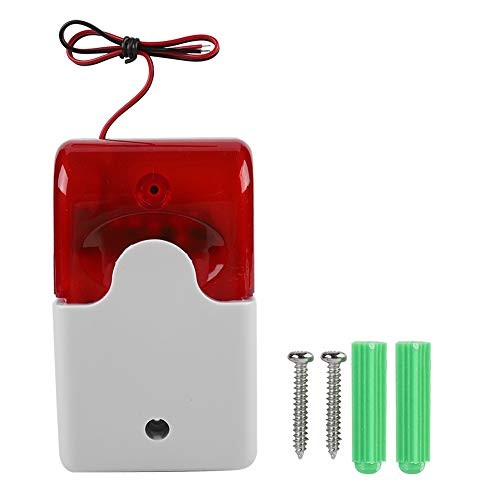 Wired Flashing Light Strobe Siren Dc 12v Sound Alarm Red Light Sound Siren Home