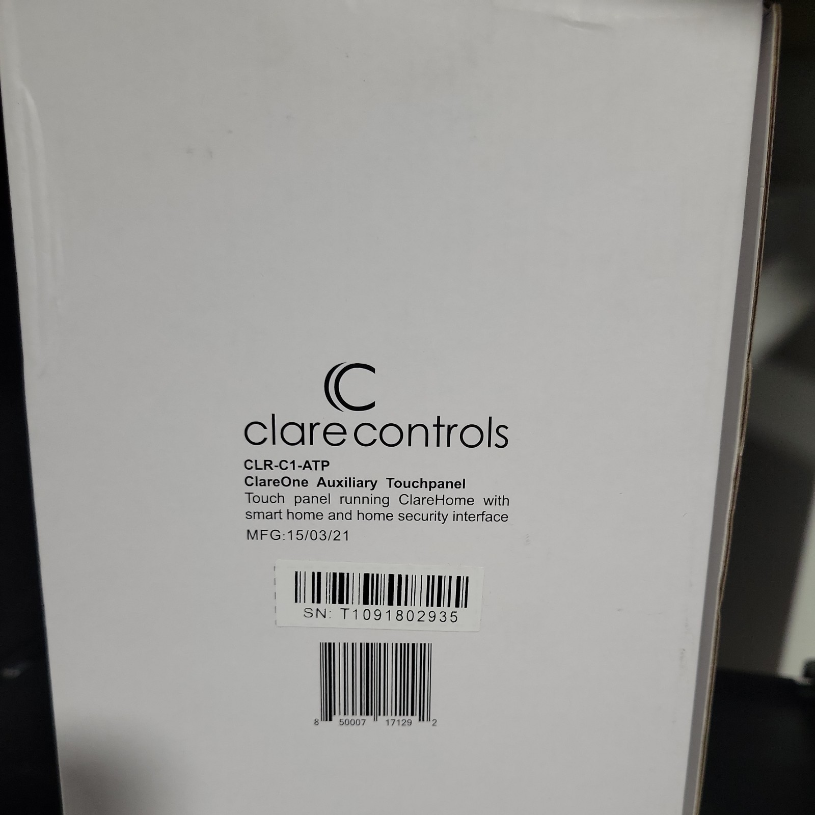 ClareOne Auxiliary TouchpanelCLR-C1-ATP