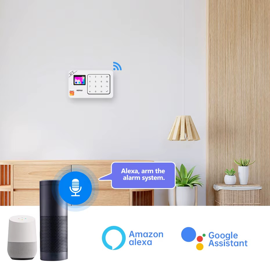 Home Alarm System Support Alexa W184 Tuya Smart Home Security Alarm 4G/WiFi Wire