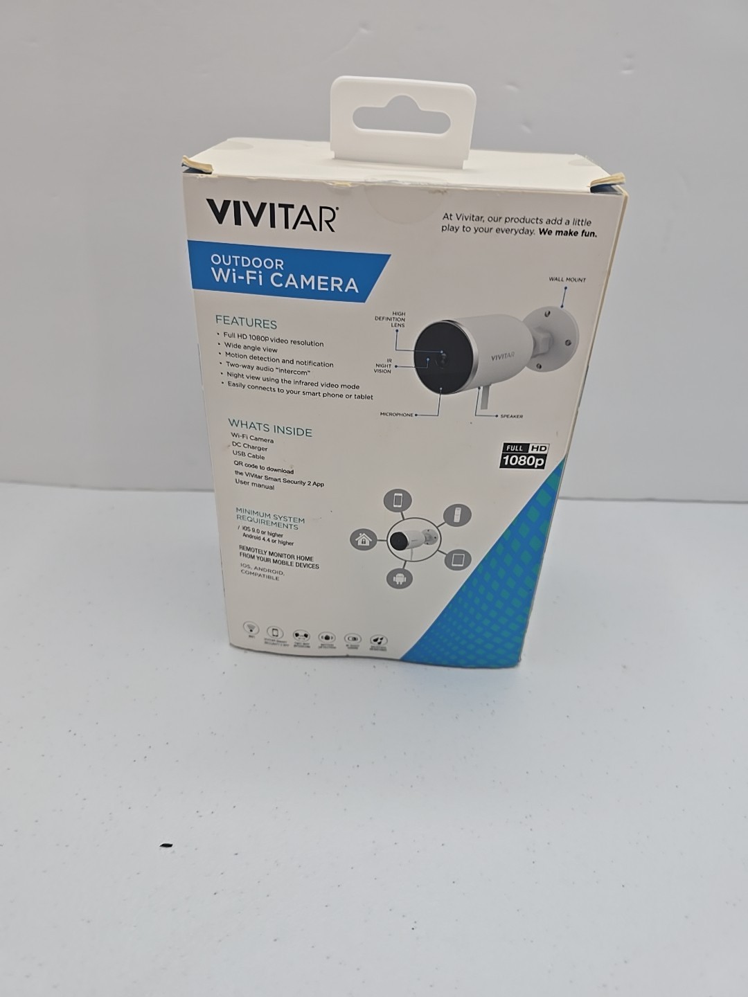 Vivitar IPC-484 Smart Wi-Fi Outdoor Security Camera – 1080p HD, Night Vision,