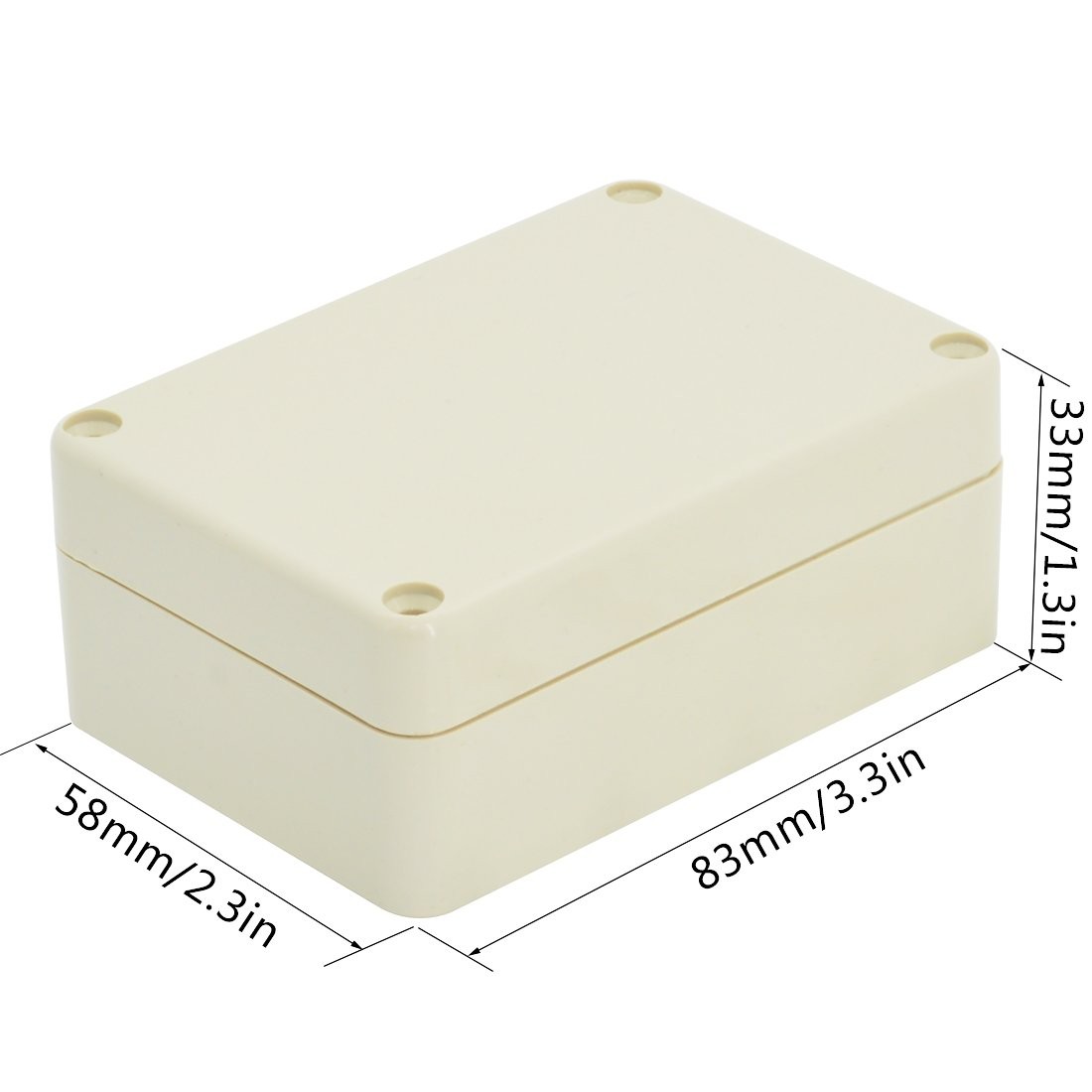 LeMotech Waterproof Dustproof IP65 ABS Plastic 3.3″x2.3″x1.3″, Pale Grey