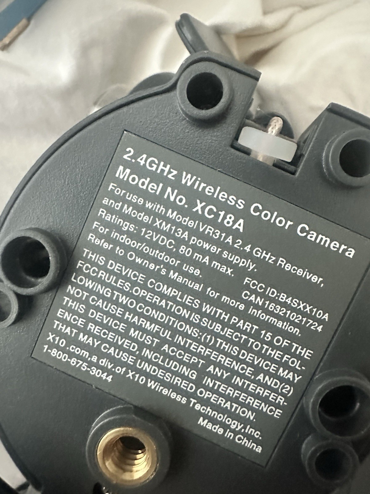 X10 XCam2 XX16A XC18A 2.4GHz Wireless Color Camera Indoor/Outdoor
