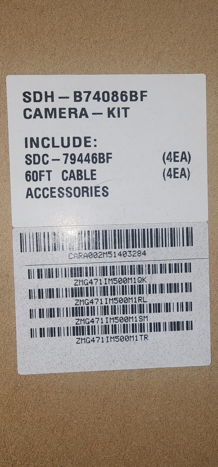 Wisenet SDH-B74086BF 8 Pack w/ 5 SDC-79446BF, 60ft Cables