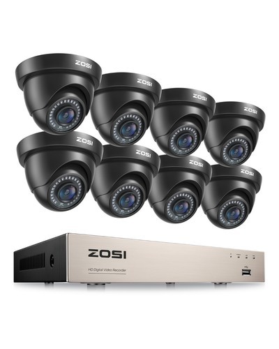 ZOSI 8CH 1080P Outdoor Security Camera System 5MP Lite Surveillance CCTV DVR Kit