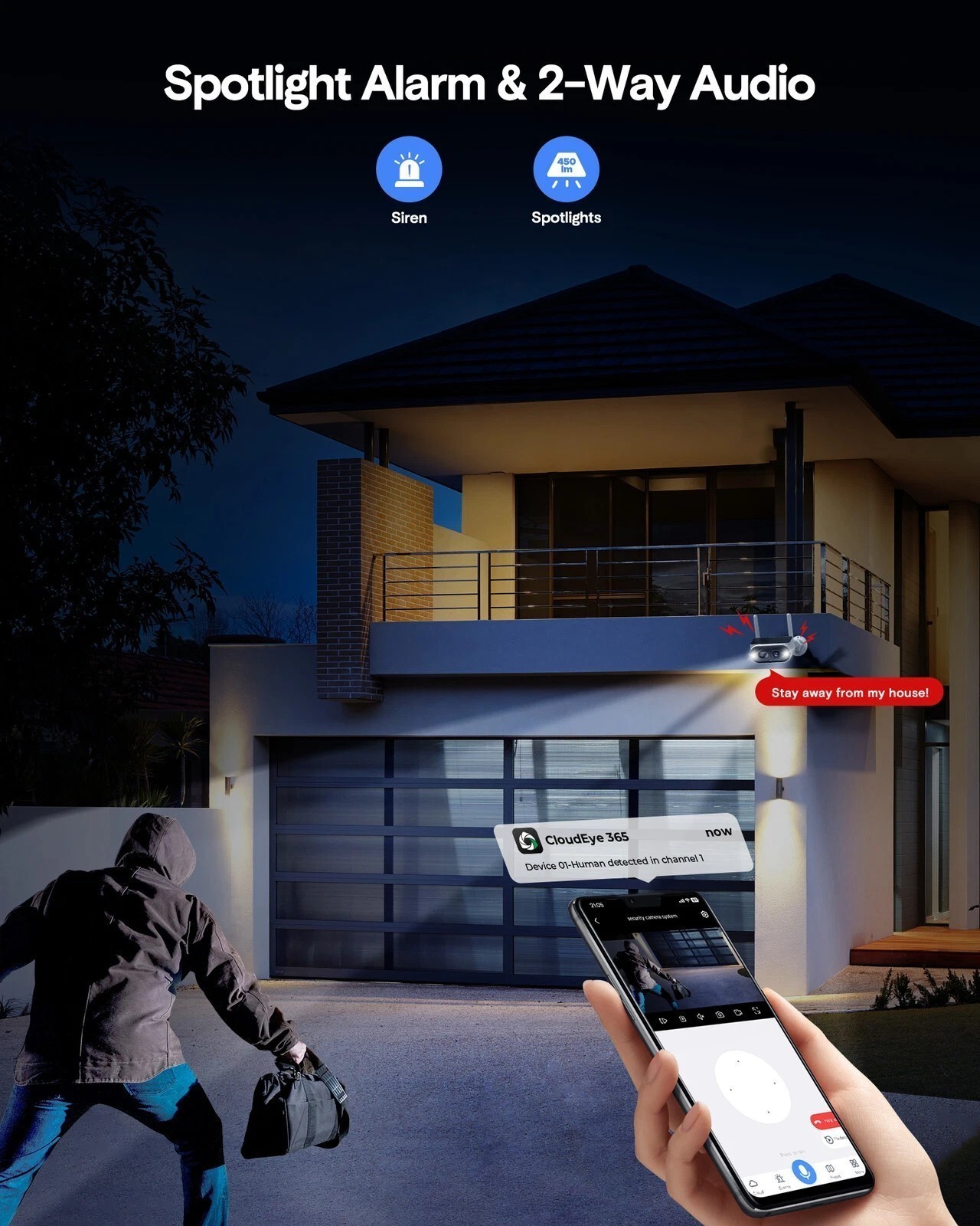 2K Solar Battery Powered Wireless Security Camera CCTV System W/10″ Monitor NVR
