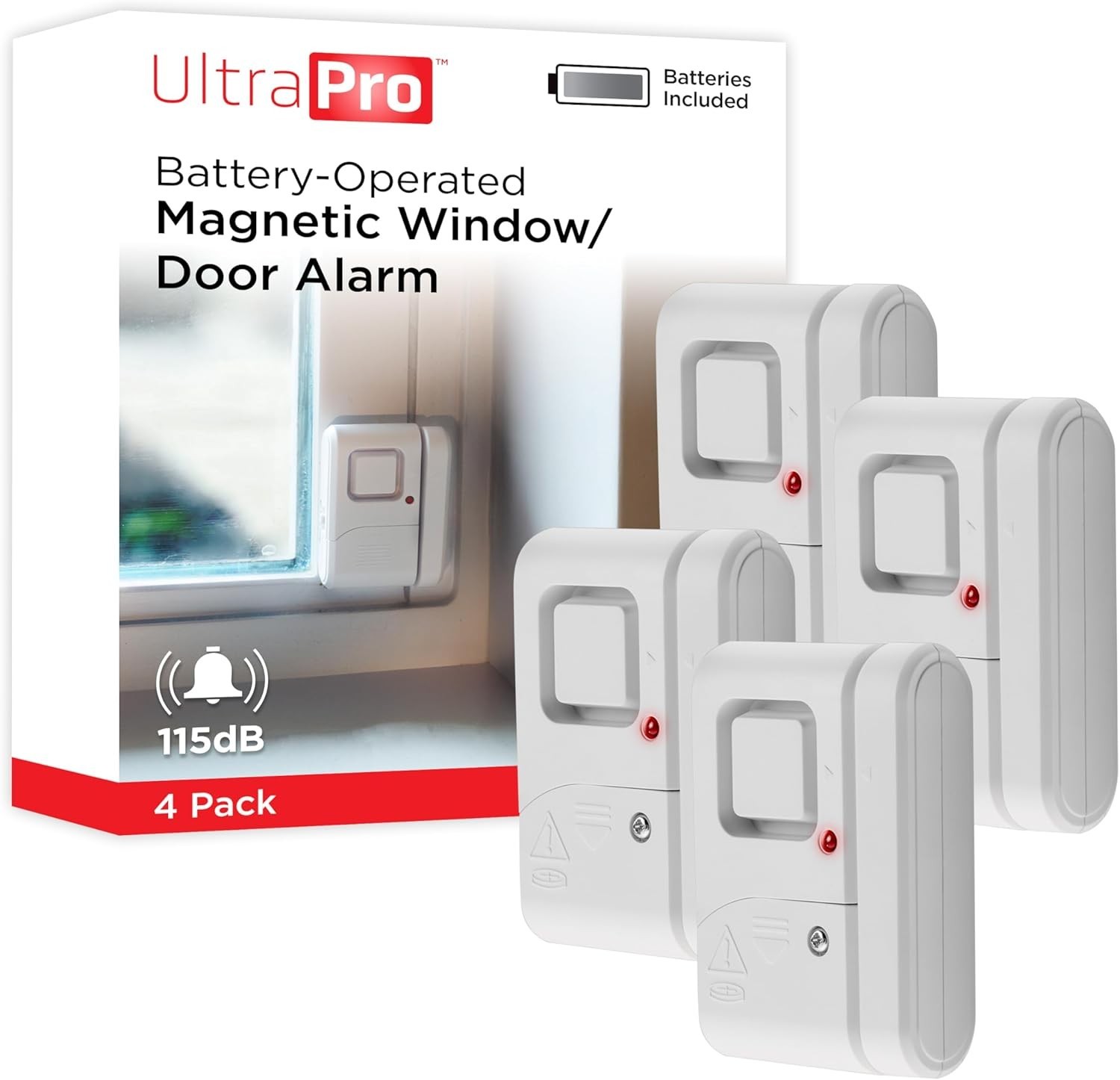 Battery-Powered 120 dB Personal Security Alarms – 4 Pack DIY Protection