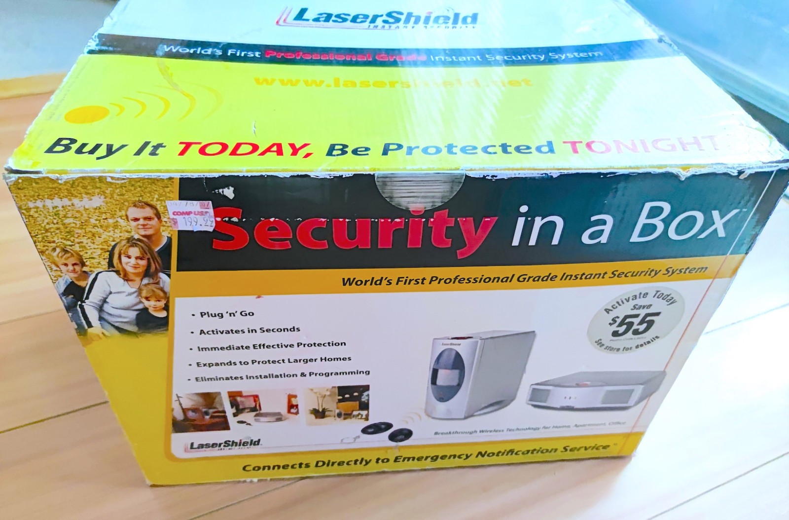 LaserShield Instant Security System Plug N Go Professional Monitoring NOS