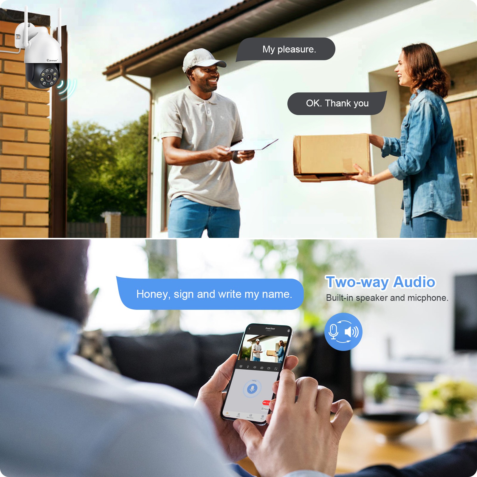 5MP NVR Wireless Security Camera System WiFi Outdoor IP 2Way Audio Night Vision