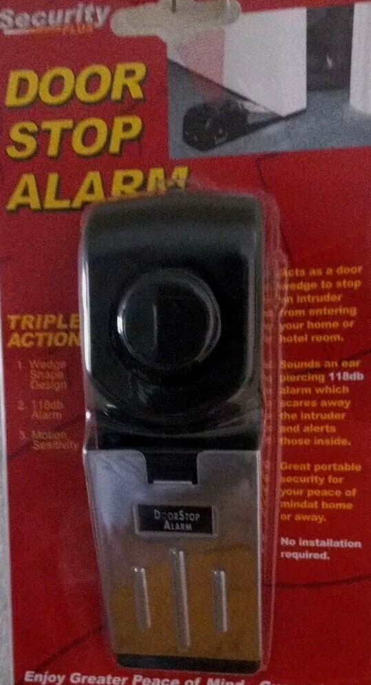 Door Stop Security Alarm Wedge Stopper Portable Home Travel Anti‑Theft