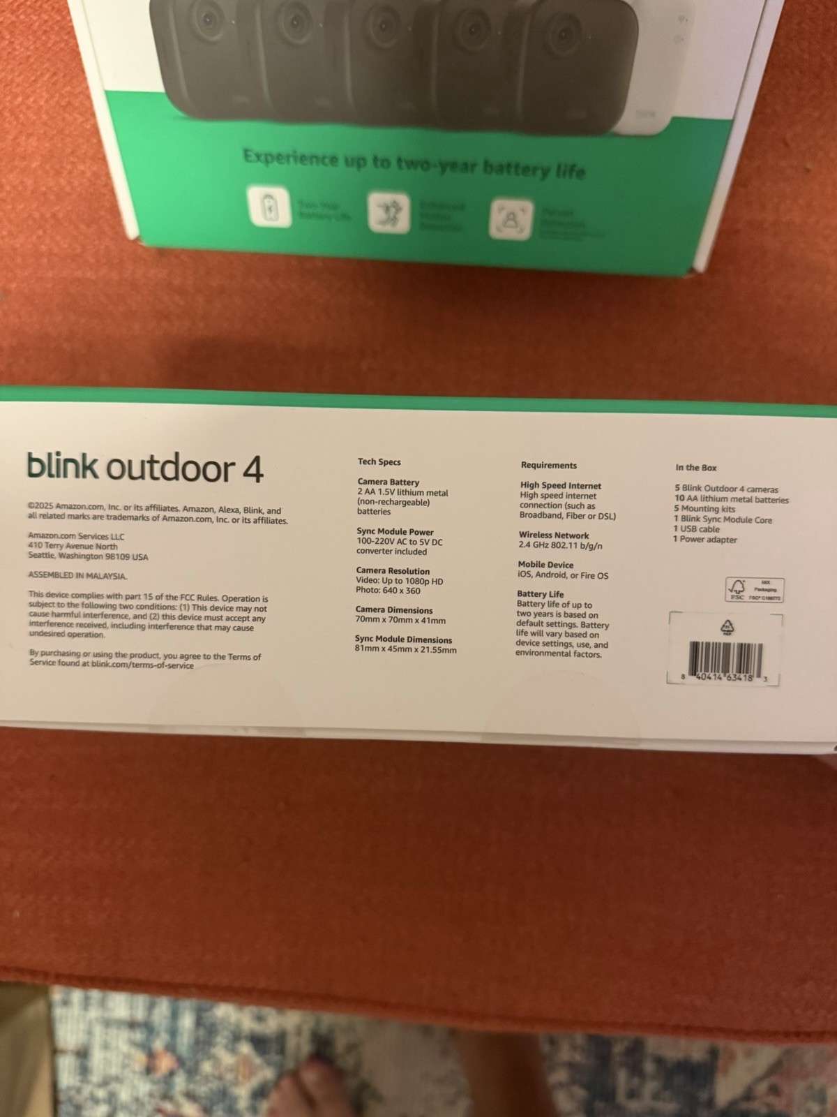 Blink Outdoor 4 5-Cam Wireless Wi-Fi Alexa 1080p w/ Sync Module Core