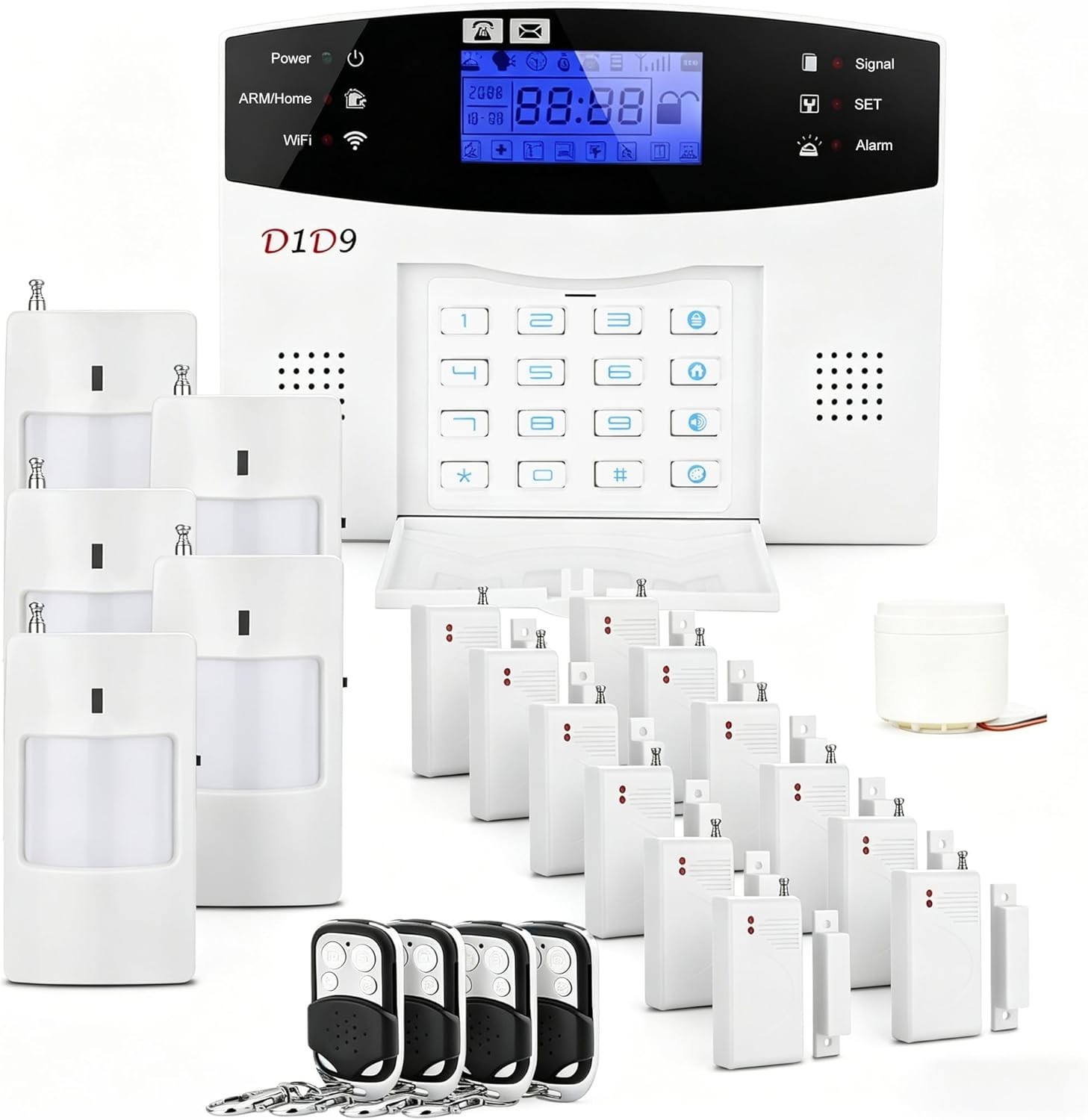 Battery-Powered 24PCS Home Security Kit: Wireless Installation & Motion Alerts