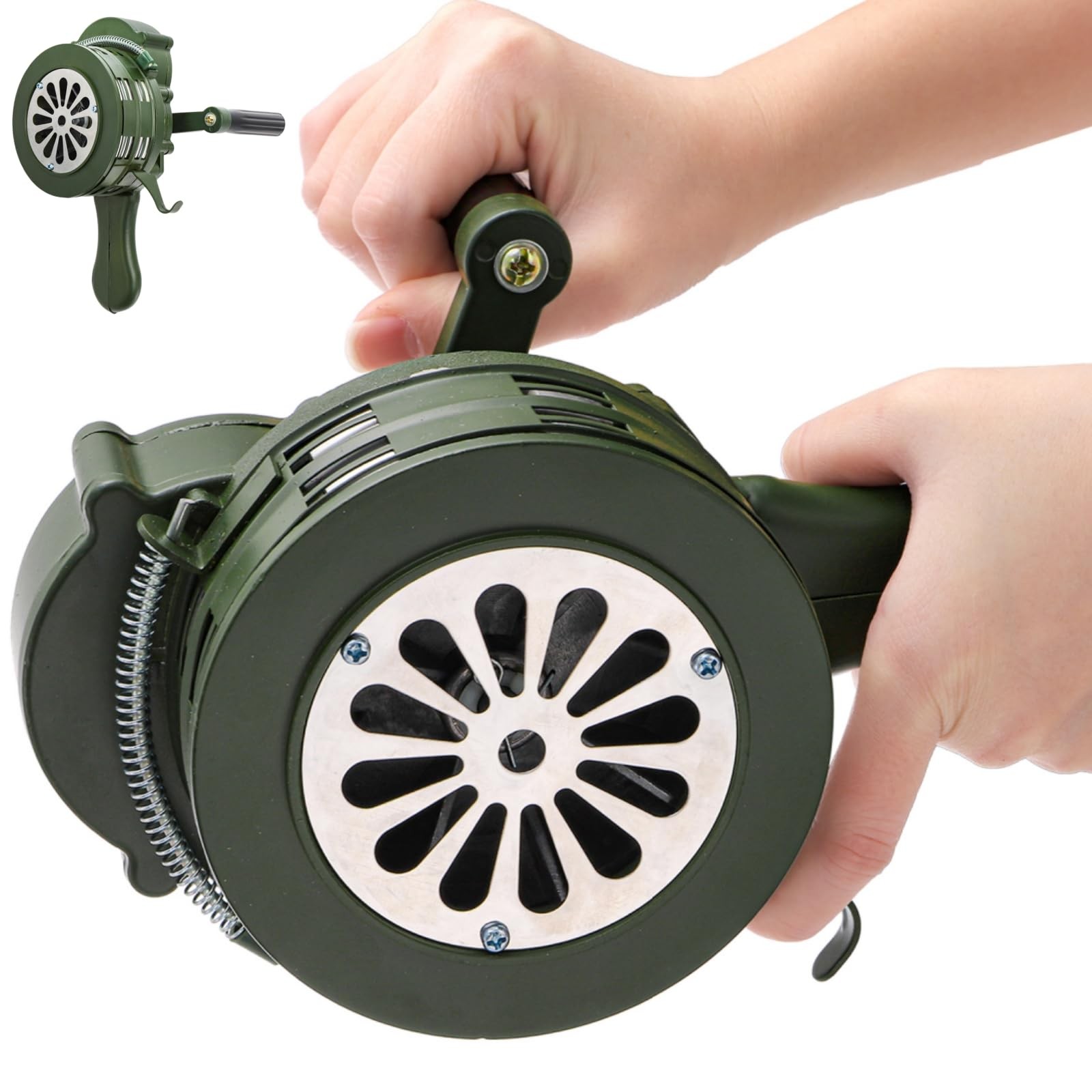 Hand Crank Siren Horn, 110 DB Loud Safety Manual Siren, Portable Metal Manual…