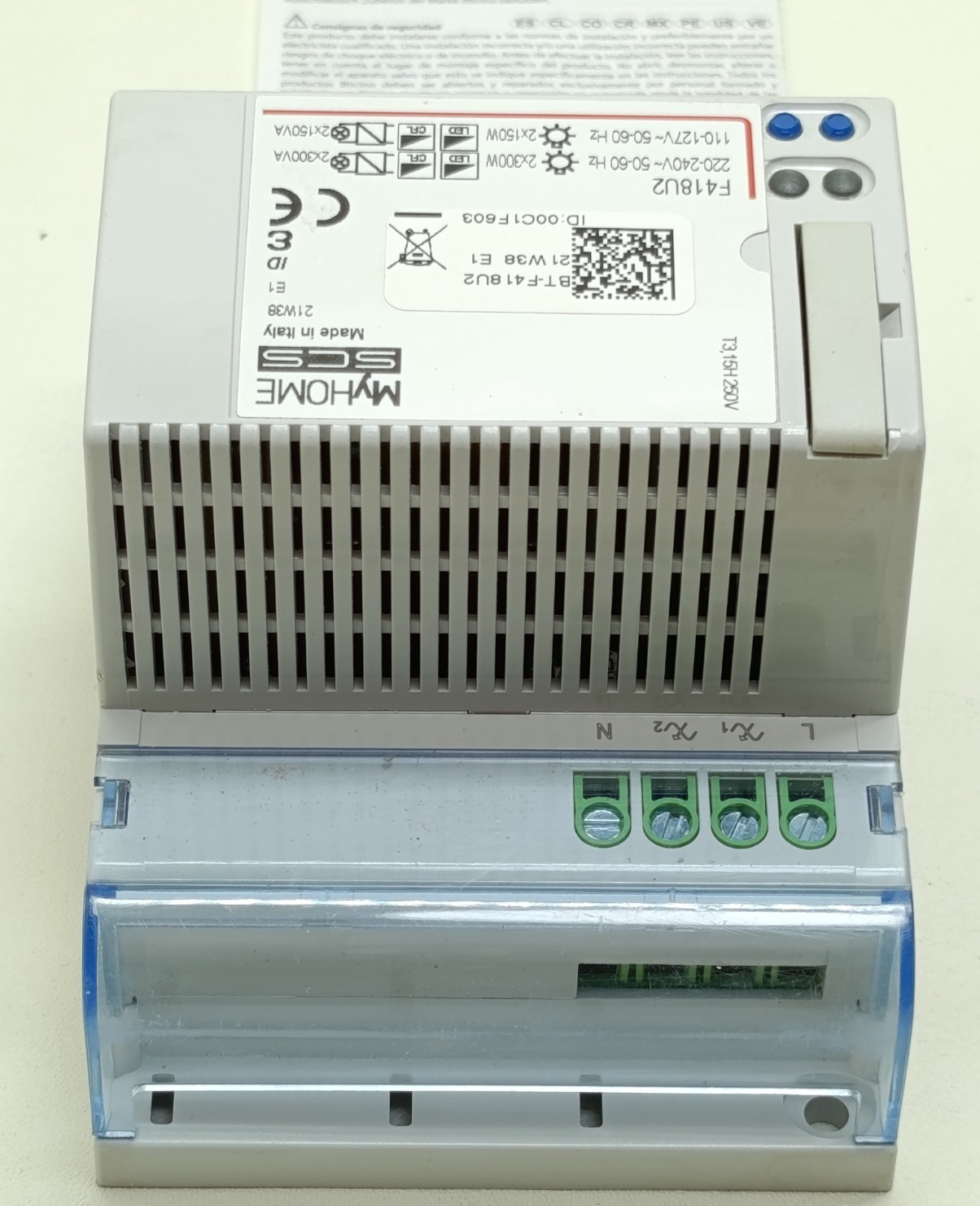 BTicino F418U2 MyHOME SCS Universal Dimmer 2-Channel DIN Rail Module – NIB