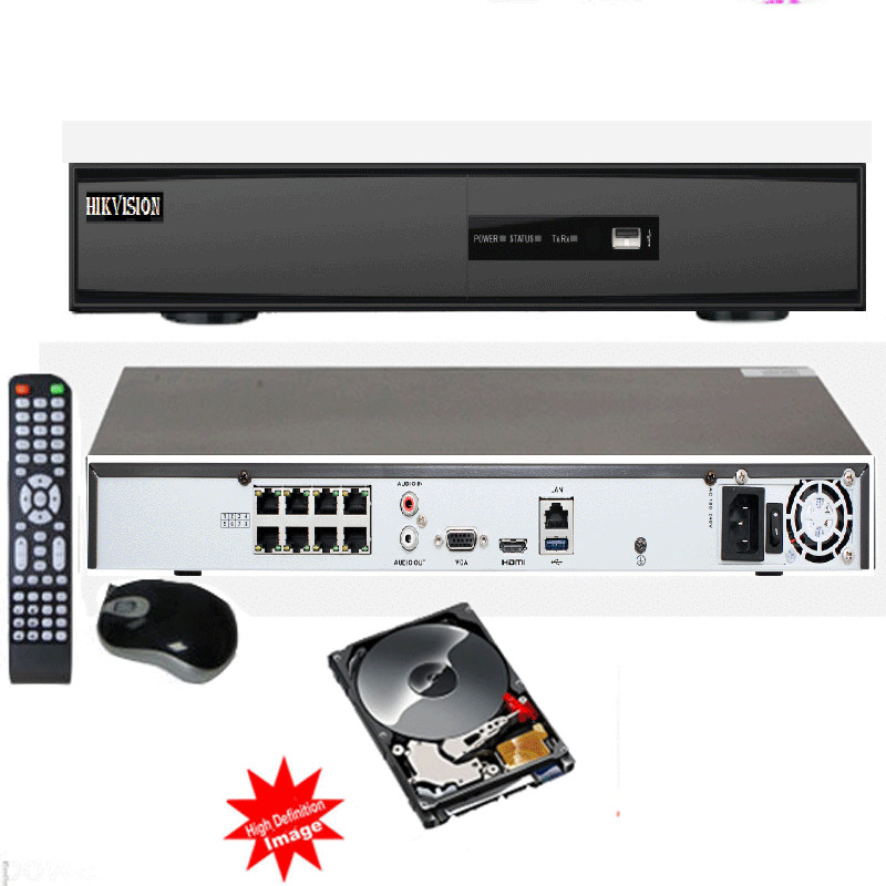 4Channel 4PoE Professional NVR H.265/H.264/H.264 video formats camera system