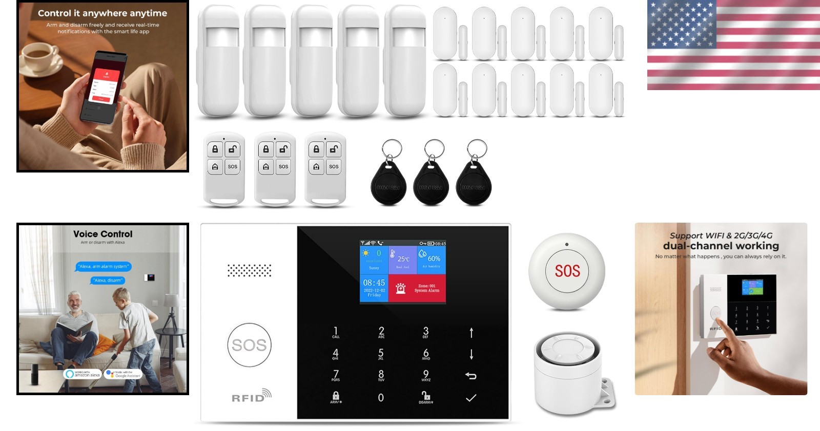 Comprehensive 2025 Wireless Security Alarm – 120dB Alerts, Mobile Control