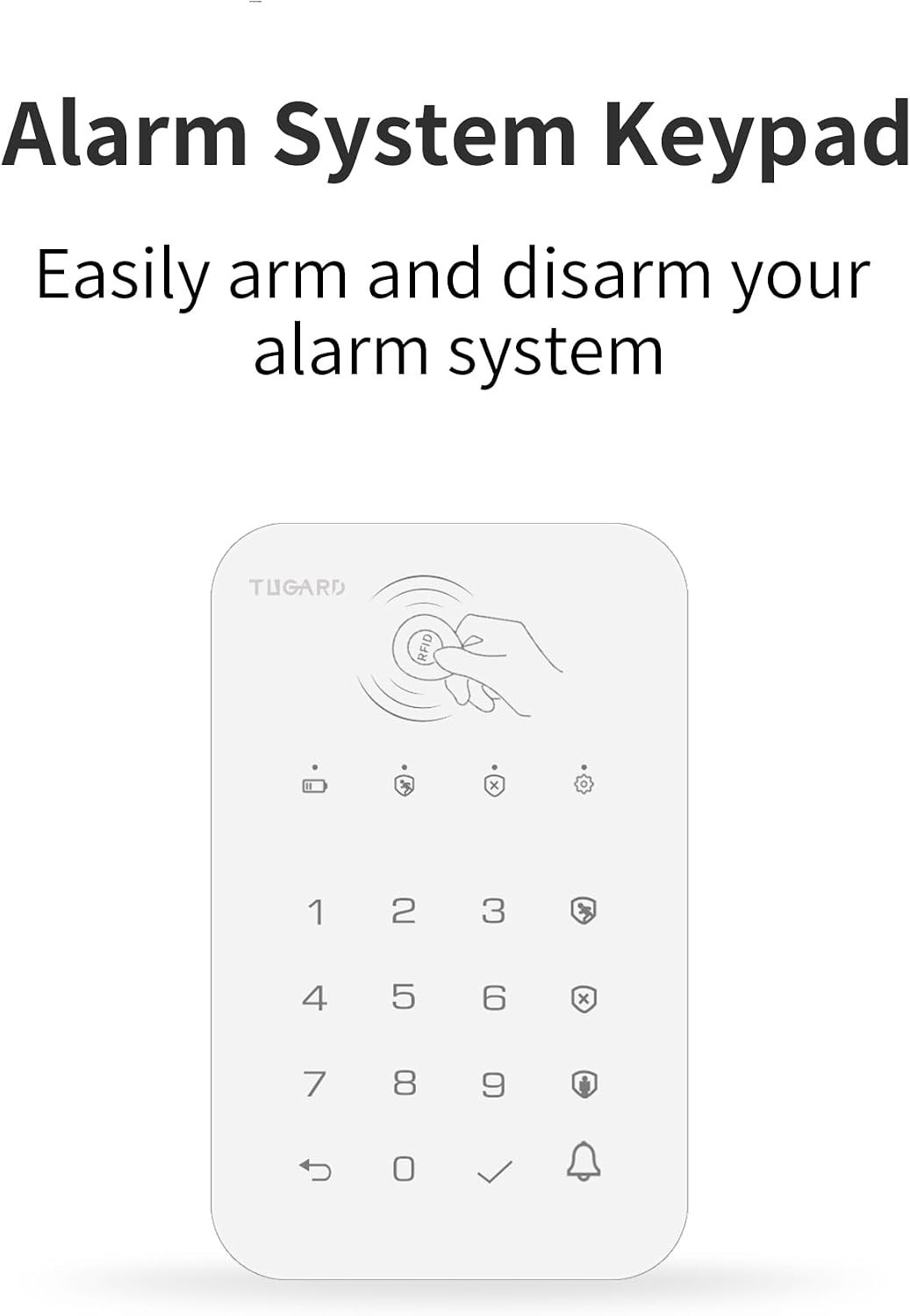 Home Security System Keypad, Wireless WiFi Compatible with Smart Assistants