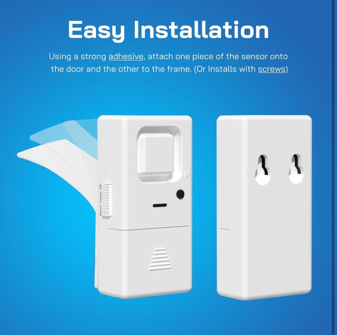 2 Pack Door Window Alarm Home Safety Wireless Burglar Security Device 110db.