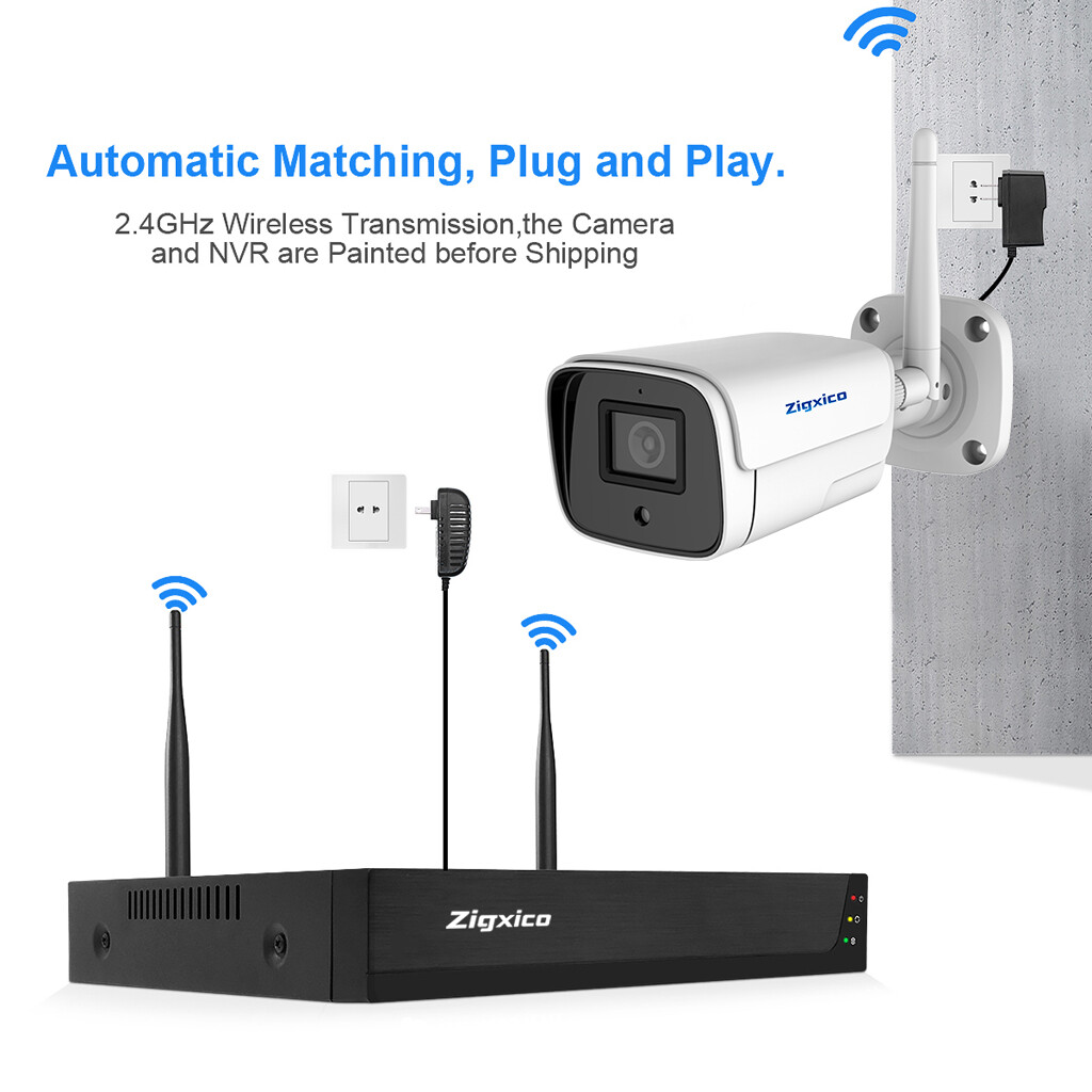 Wireless Human Motion Detection Camera Kit Waterproof 1080p for Home Security