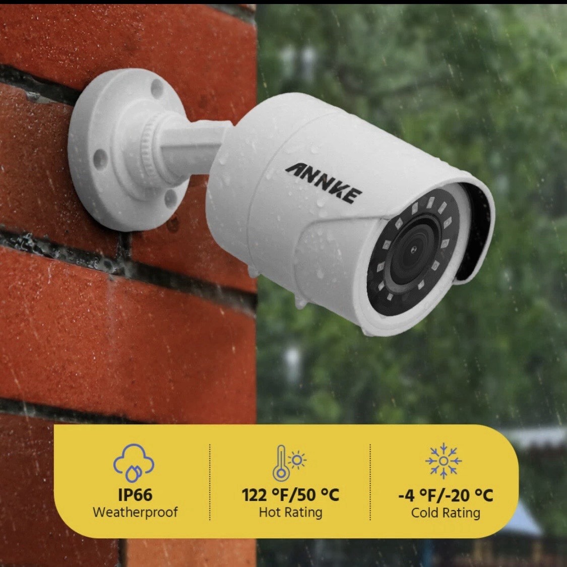ANNKE 3K Lite 8CH DVR 1080P Home Security W/8 Camera System With 1 Tb DVR White