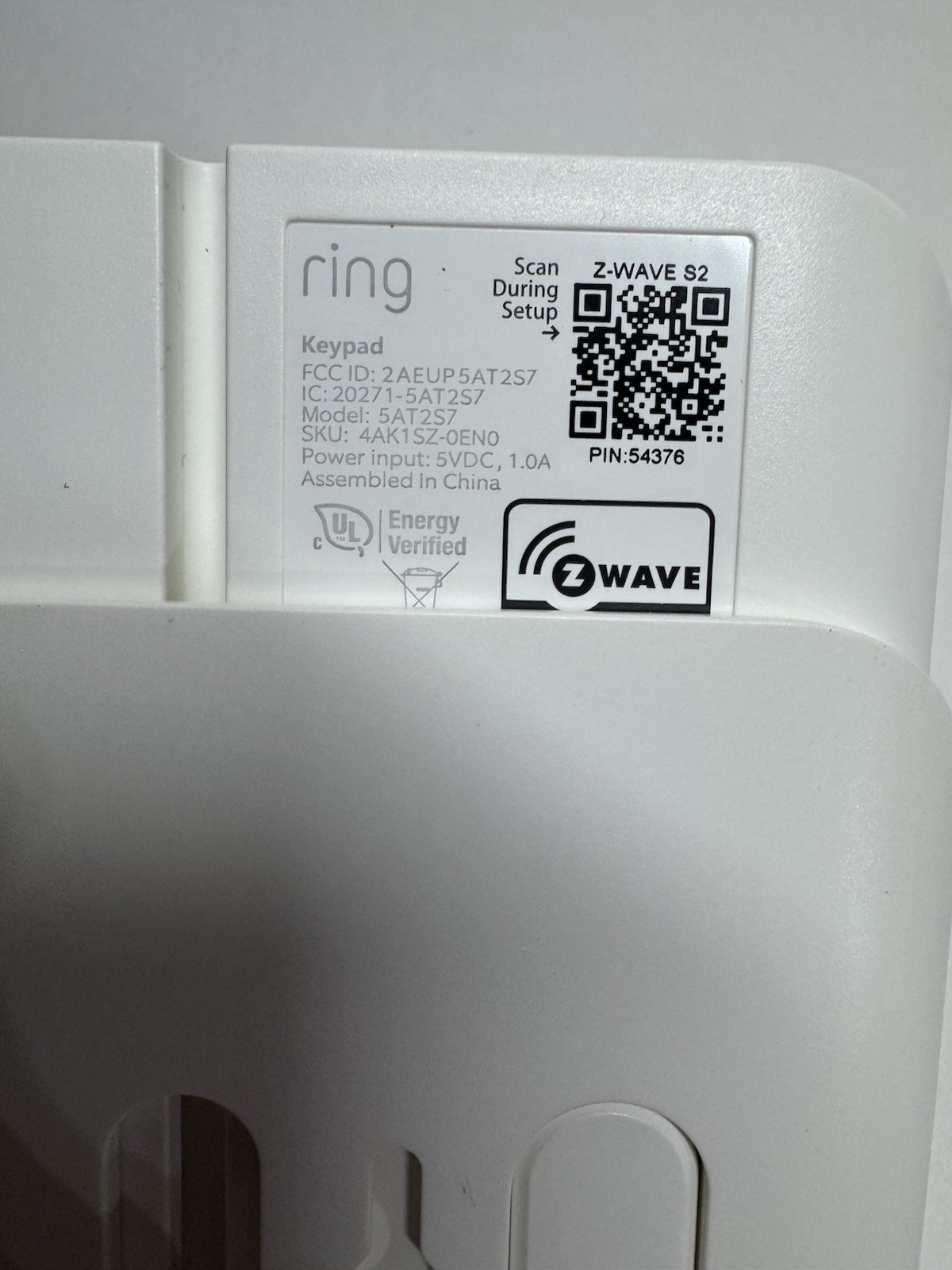 Ring Keypad (2nd Gen) for Ring Alarm Security System (5AT2S7)