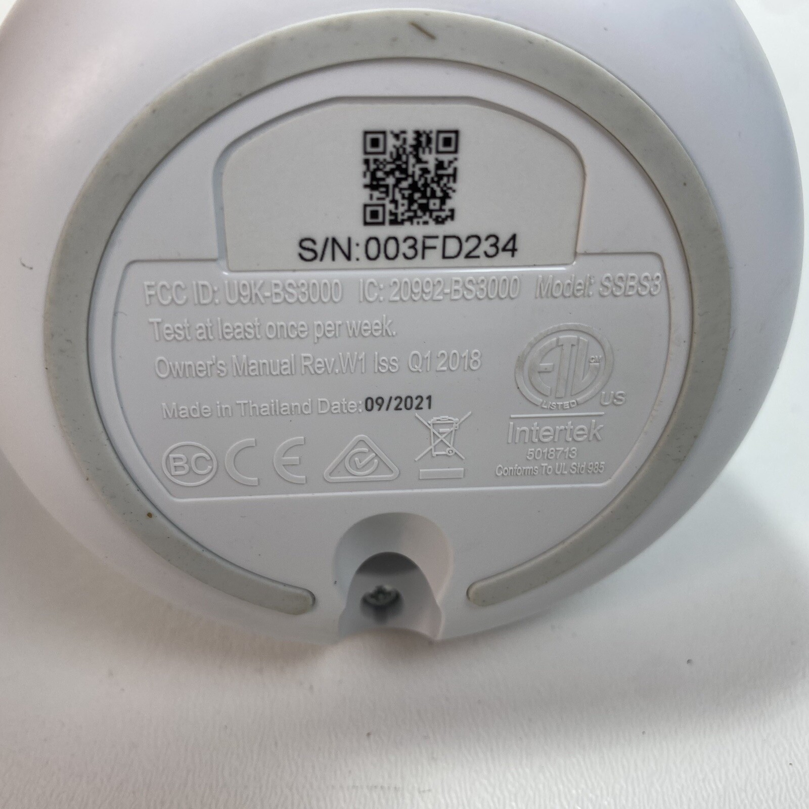 Simplisafe base station only ssbs3 white