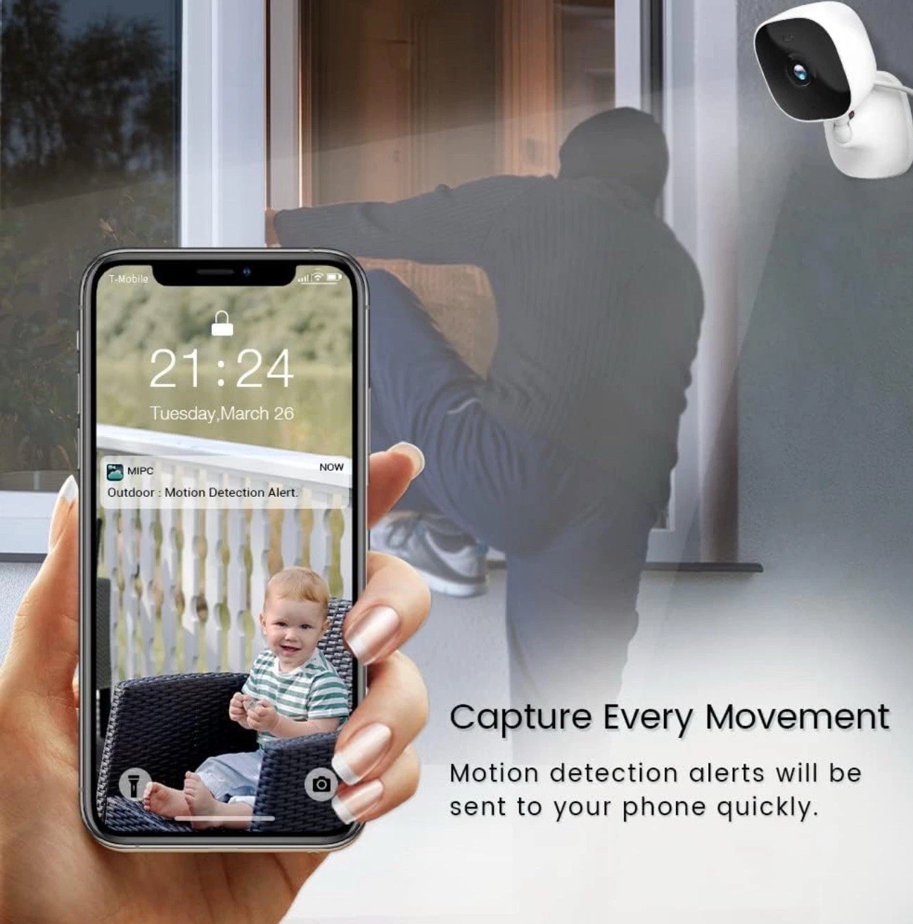 Finsui Smart Security Camera With Night Vision ~ Baby Monitor ~Motion Detection