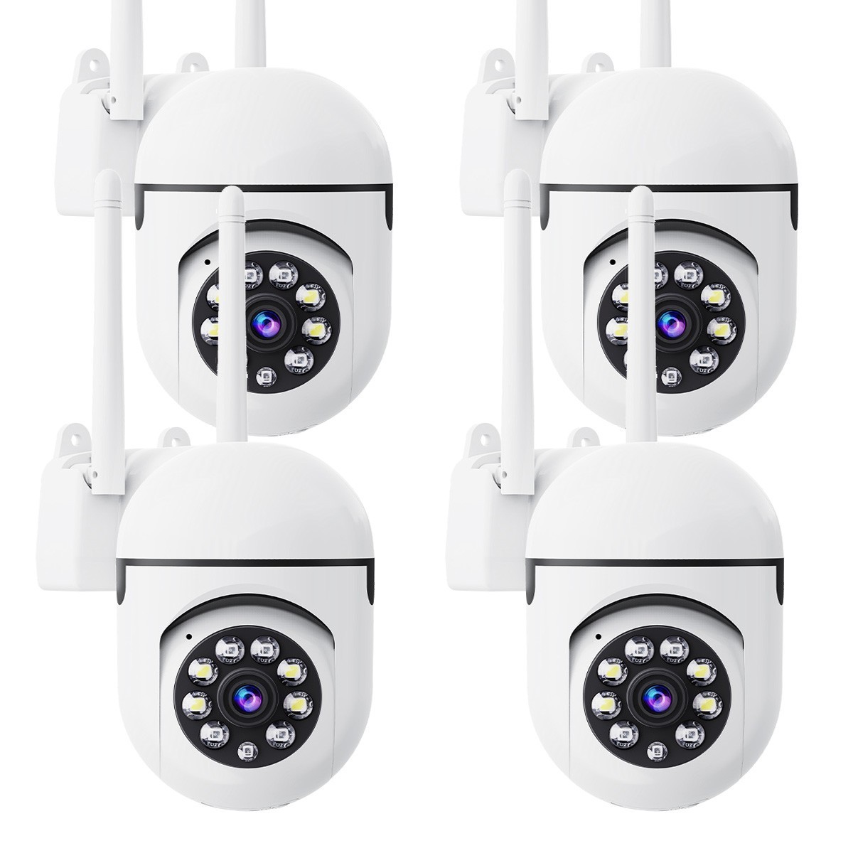 XVIM Wireless Security Camera System 4PCS 2K Pan/Tilt WiFi Camera Night Vision